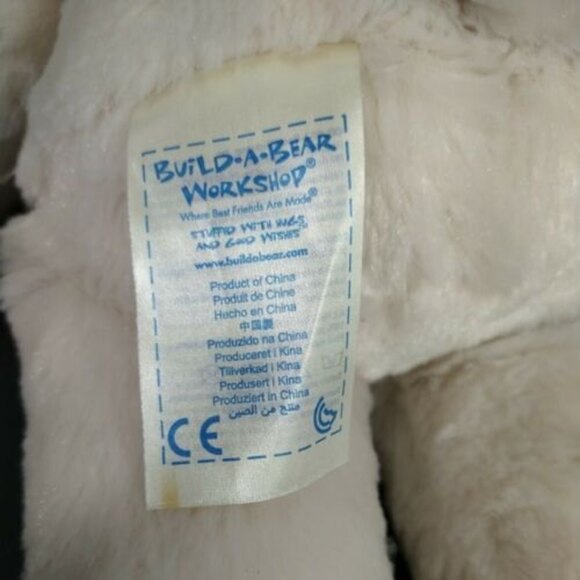 Build A Bear Teddy Bear Plush Cream Tan Stuffed Animal Toy 15 inch - Picture 4 of 9